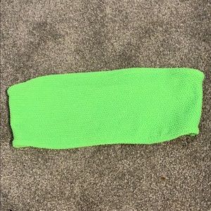 Green Bandeau Bikini Top